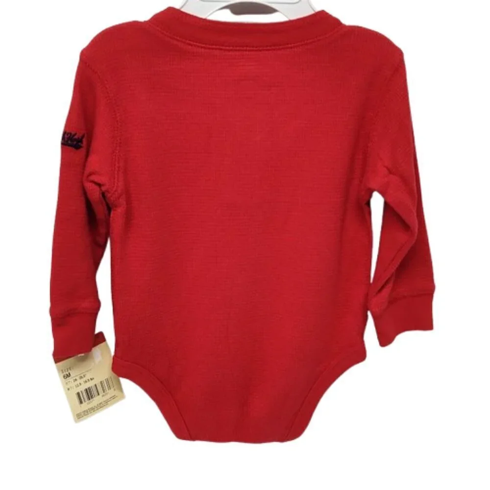 Oshkosh 6 Month Boy's Snap Bottom Top 100% Cotton 2010  NWT Red